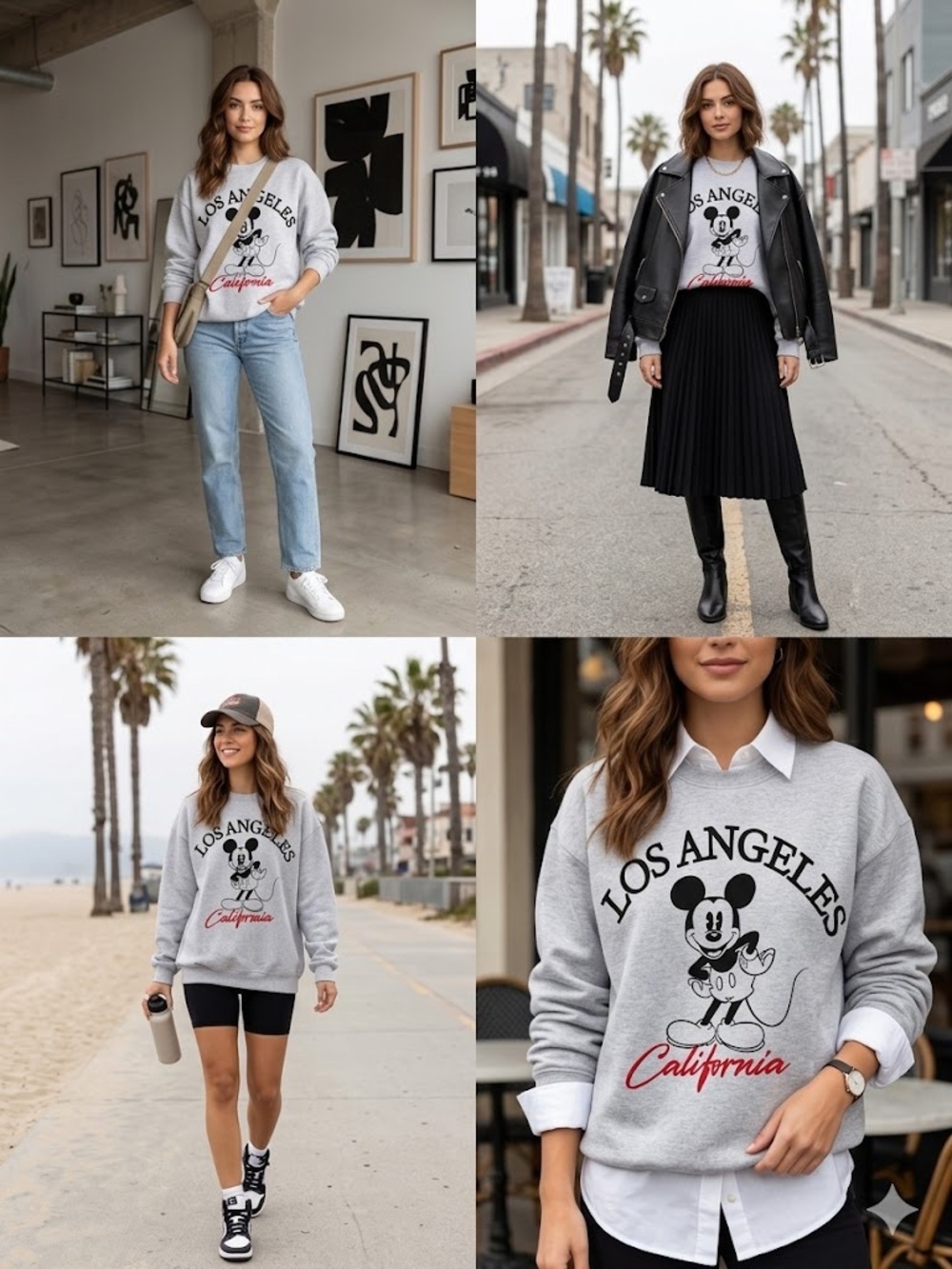 Disney Mickey Mouse Los Angeles California Sweatshirt – Size Large – NWT